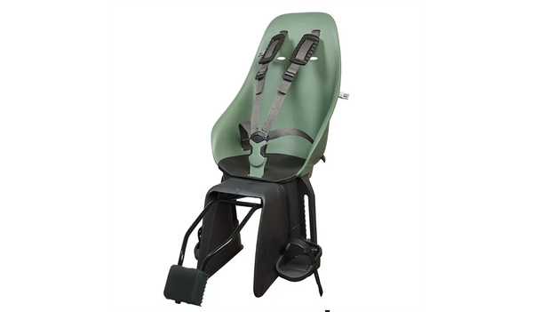 Detská sedačka zadná Urban Iki s adaptérom a nosičom na sedlovku SET - icho green/black