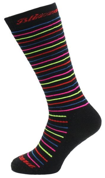 Lyžiarske ponožky Blizzard Viva Allround Junior black/rainbow stripes