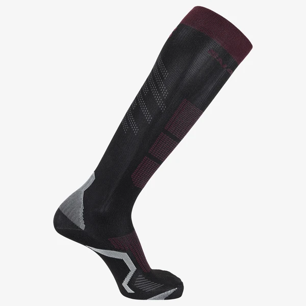 Lyžiarske ponožky Salomon S/PRO deep black/winetasting